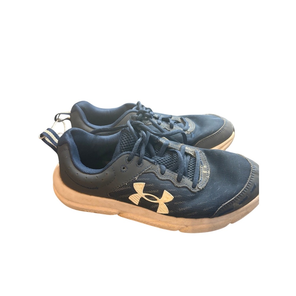 Under Armour Charged Assert 8 Navy Blue White Running Shoes 3022617 Mens 7.5